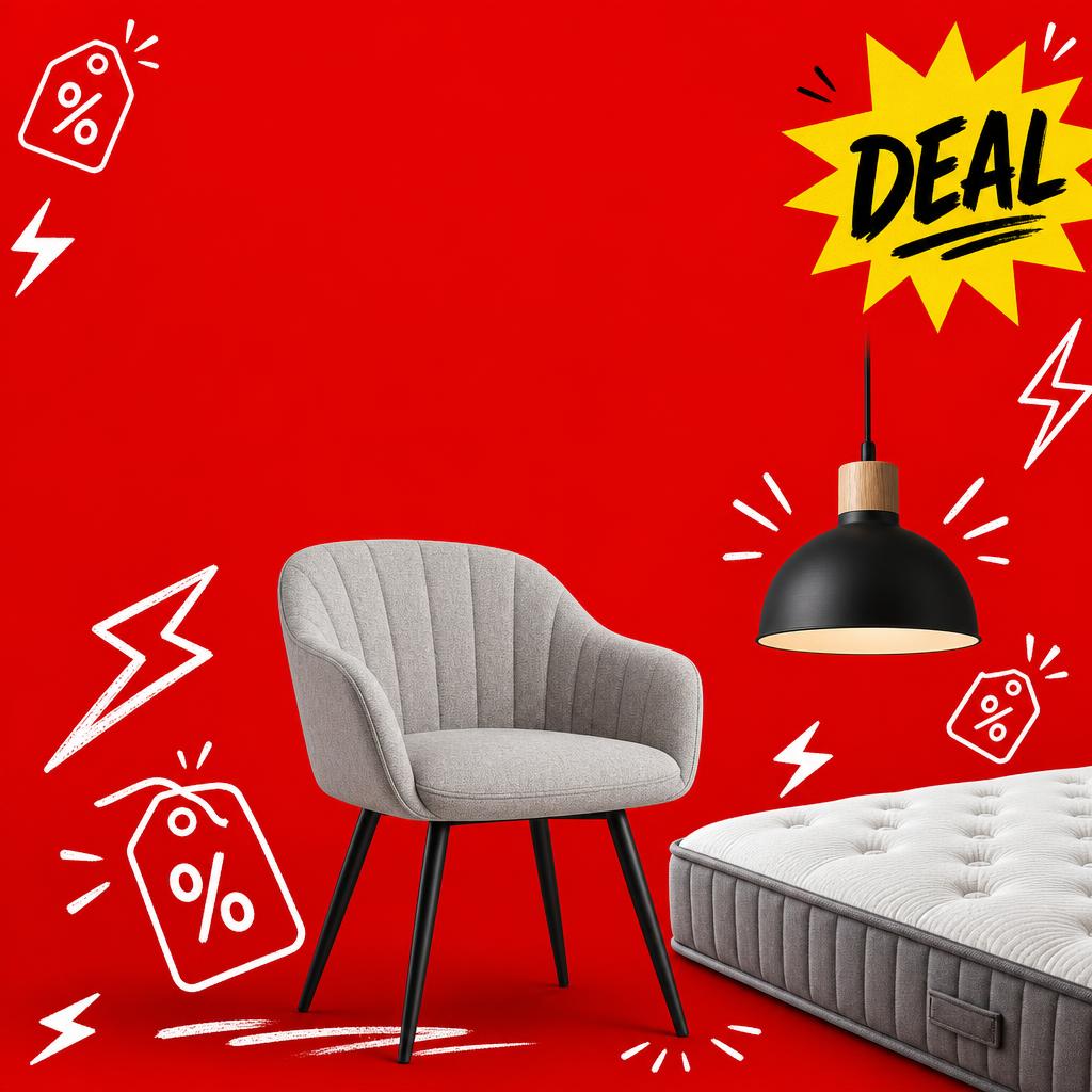 KORTINGBAAS — meubels, matrassen en verlichting in de aanbieding