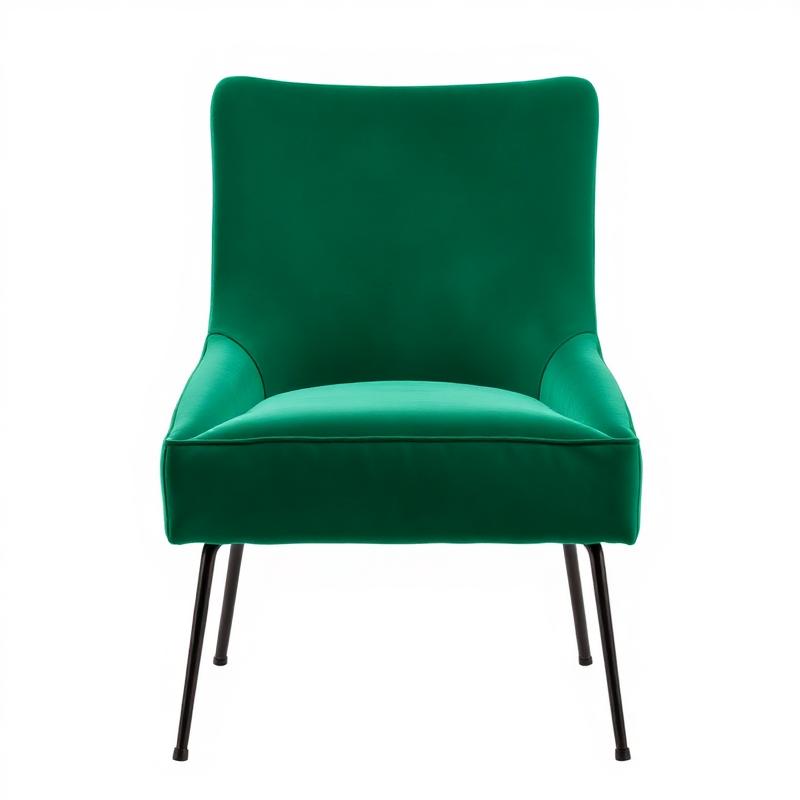 Velvet Lounge Chair Emerald